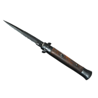 ★ Stiletto Knife | Damascus Steel (Battle-Scarred)