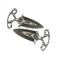 ★ StatTrak™ Shadow Daggers | Black Laminate (Battle-Scarred)