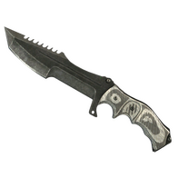 ★ Huntsman Knife | Black Laminate (Battle-Scarred)