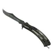 ★ StatTrak™ Butterfly Knife | Black Laminate (Battle-Scarred)