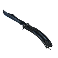 ★ StatTrak™ Butterfly Knife | Blue Steel (Well-Worn)