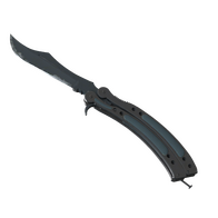 ★ StatTrak™ Butterfly Knife | Night (Well-Worn)