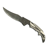 ★ Falchion Knife | Black Laminate (Battle-Scarred)
