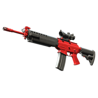 SG 553 | Candy Apple (Well-Worn)