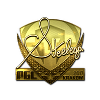 Sticker | steel (Gold) | Krakow 2017