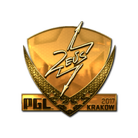 Sticker | Zeus (Gold) | Krakow 2017