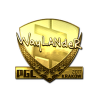 Sticker | wayLander (Gold) | Krakow 2017