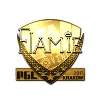 Sticker | flamie (Gold) | Krakow 2017