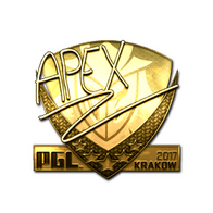Sticker | apEX (Gold) | Krakow 2017