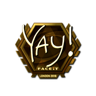 Sticker | yay (Gold) | London 2018