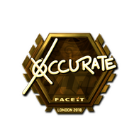 Sticker | xccurate (Gold) | London 2018