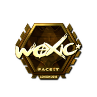 Sticker | woxic (Gold) | London 2018