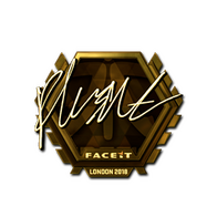 Sticker | flusha (Gold) | London 2018