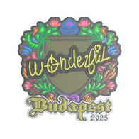 Sticker | w0nderful (Embroidered) | Budapest 2025