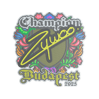 Sticker | ZywOo (Embroidered, Champion) | Budapest 2025