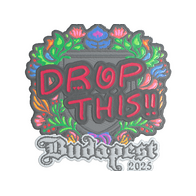 Sticker | drop (Embroidered) | Budapest 2025