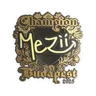 Sticker | mezii (Gold, Champion) | Budapest 2025