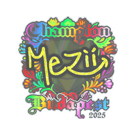 Sticker | mezii (Holo, Champion) | Budapest 2025