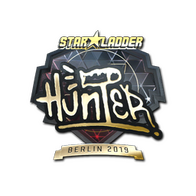 Sticker | huNter- (Gold) | Berlin 2019