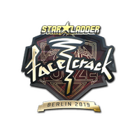 Sticker | facecrack (Gold) | Berlin 2019
