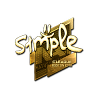 Sticker | s1mple (Gold) | Boston 2018