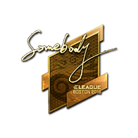 Sticker | somebody (Gold) | Boston 2018