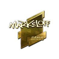 Sticker | markeloff (Gold) | Boston 2018