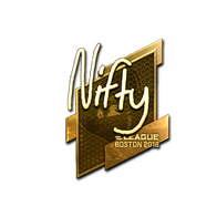Sticker | Nifty (Gold) | Boston 2018