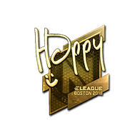 Sticker | Happy (Gold) | Boston 2018