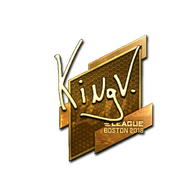 Sticker | kNgV- (Gold) | Boston 2018