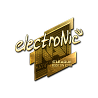 Sticker | electronic (Gold) | Boston 2018