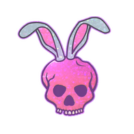 Sticker | Skull Bunny (Glitter)