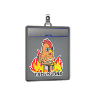 Sticker Slab | This Is Fine (Chicken)