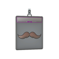 Sticker Slab | Mustachio (Foil)
