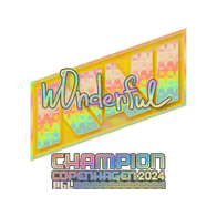 Sticker | w0nderful (Holo, Champion) | Copenhagen 2024