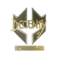 Sticker | decenty (Gold) | Copenhagen 2024