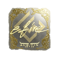 Sticker | efire (Gold) | Austin 2025