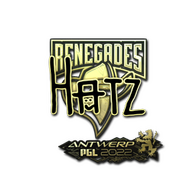 Sticker | hatz (Gold) | Antwerp 2022