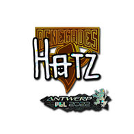 Sticker | hatz (Glitter) | Antwerp 2022