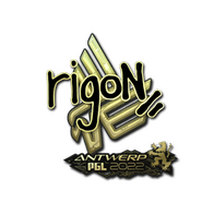 Sticker | rigoN (Gold) | Antwerp 2022