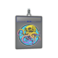 Sticker Slab | Sunset Ocean Tentaskull