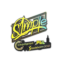 Sticker | s1mple (Holo) | Stockholm 2021