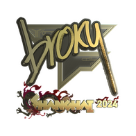 Sticker | broky (Gold) | Shanghai 2024