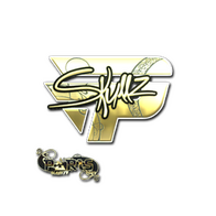 Sticker | skullz (Gold) | Paris 2023