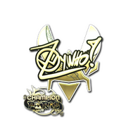 Sticker | ZywOo (Gold, Champion) | Paris 2023