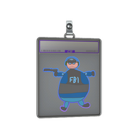 Sticker Slab | Poorly Drawn FBI (Holo)